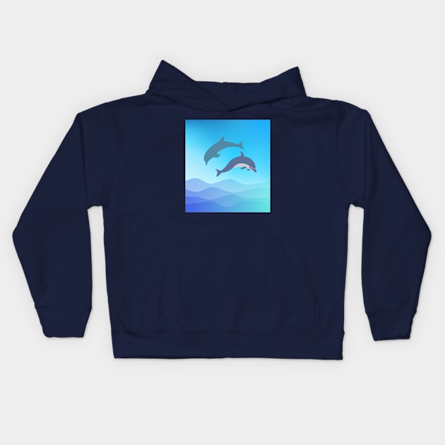 Dolphin Lover Kids Hoodie by Kugy's blessing